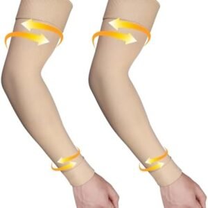 Ailaka Medical Compression Arm Sleeves for Men Women - 20-30 mmHg Lymphedema Compression Sleeves Support for Arms Pain