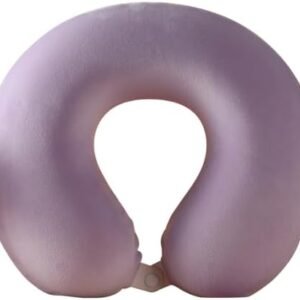 MINISO Travel Pillow U-Shape Memory Foam Support Neck and Head Suitable for Airplane, Trains, Self-Driving Cars (Purple)