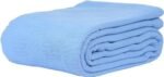 Linteum Textile Hospital Thermal SNAGLESS Spread Blanket, 100% Cotton (74x100 in, Blue)