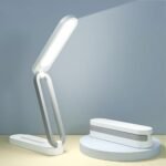 LED Desk Lamp for Office Home & Battery Operated Lamp Rechargeable Lamp Foldable & Portable Light, LED Desk Light Strip, 3 Brightness Dimmable Small Desk Lamp Wireless Reading Lamp