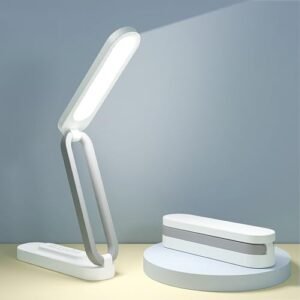 LED Desk Lamp for Office Home & Battery Operated Lamp Rechargeable Lamp Foldable & Portable Light, LED Desk Light Strip, 3 Brightness Dimmable Small Desk Lamp Wireless Reading Lamp