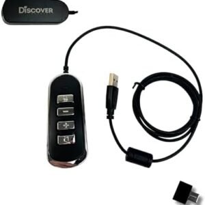 Discover D315 Universal USB Adapter Compatible with Plantronics, Jabra and Sennheiser Wireless DECT Headsets | Allows Your Desk Phone Wireless Headset to Connect to A Computer | USB-A & USB-C