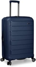 Traveler's Choice Pagosa Indestructible Hardshell Expandable Spinner Luggage, Navy, Check-in Only