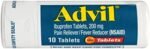 Advil Pain Reliever and Fever Reducer, Pain Relief Medicine with Ibuprofen 200mg for Headache, Backache, Menstrual Pain and Joint Pain Relief - 10 Coated Tablets