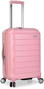 Traveler's Choice Pagosa Indestructible Hardshell Expandable Spinner Luggage, Pink, Carry-on