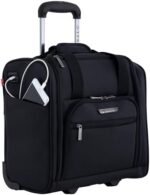 TPRC Smart Under Seat Carry-On Luggage with USB Charging Port, Black, Underseater 15-Inch