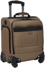 Wrangler 15" Underseat Spinner Carry-On Luggage, Mocha