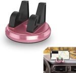 1 PC Car Dashboard Cell Phone Holder, 360 Degree Rotating Phone Fixing Device Navigation Bracket, Automobile Interior Accessories, Compatible with for Most Cars, SUVs and Vans (Pink)