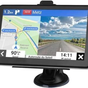 GPS Navigation for Car, Latest 2024 Map 7 inch Touch Screen Car GPS Navigator, Semi Trucker GPS Navigation System,Support Speed and Red Light Warning,Free Lifetime Updates Map