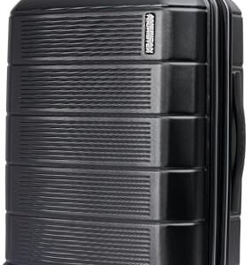 American Tourister Stratum 2.0 Expandable Hardside Luggage with Spinner Wheels, Jet Black, Carry-on