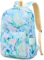 School Backpack Teen Girls Lightweight College Waterproof School Laptop Casual Backpack (Purple Blue Green)