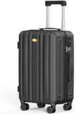 Carry On Luggage 22x14x9 Airline Approved, Hard Suitcases with Spinner Wheels, Polycarbonate Lightweight Luggage, Durable & Stylish, Built-in TSA Lock, Black