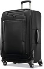 Samsonite Pro Travel Softside Expandable Luggage with Spinner Wheels, Black, Checked-Medium 25-Inch