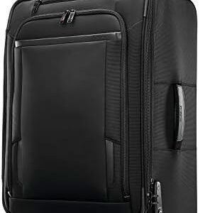 Samsonite Pro Travel Softside Expandable Luggage with Spinner Wheels, Black, Checked-Medium 25-Inch