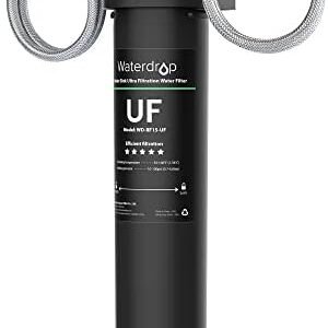 Waterdrop 15UA-UF 0.01 μm Ultra Filtration Under Sink Water Filter for Baçtёria Reduction, 𝟐 𝐘𝐞𝐚𝐫𝐬, Reduces Lead, Chlorine, Bad Taste & Odor, Direct Connect to Kitchen Faucet, USA Tech