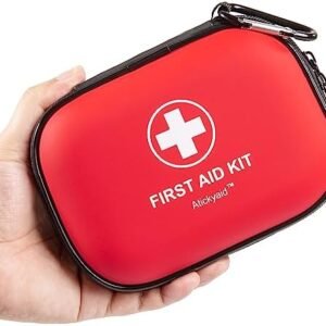 Mini First Aid Kit - 120 Piece Small Waterproof Hard Shell Medical Kit for Car, Home, Office, Travel, Camping, Sports, Outdoor, School - Emergency First Aid Supplies and Survival Kit