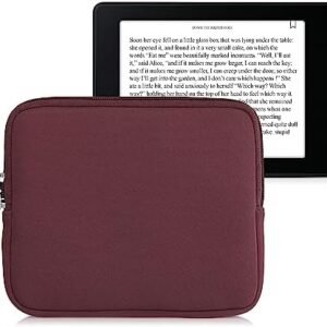 kwmobile Neoprene e-Reader Pouch Size 6,8-7" eReader - Universal eBook Sleeve Case with Zipper - Mulberry