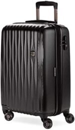 SwissGear 7272 Energie Expandable Hardside Luggage with Spinner Wheels and TSA Lock, Black, Carry-On 19-Inch