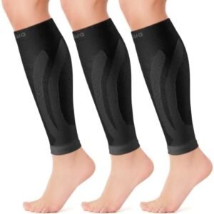 CAMBIVO 3 Pairs Calf Compression Sleeve for Women Men, Leg Support for Shin Splints