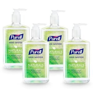 Purell Advanced Hand Sanitizer Naturals with Plant Based Alcohol, Citrus Scent, 12 fl oz Pump Bottle (Pack of 4), 3623-06-EC2